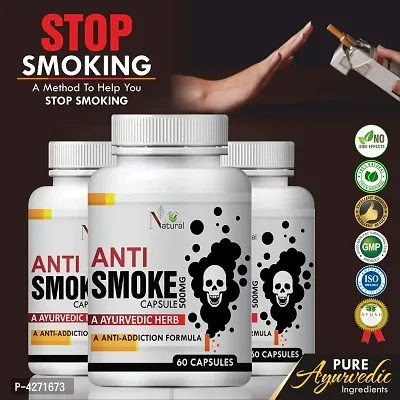 Anti Smoke Herbal Capsules For Relieved Of Your Addiction 100% Ayurvedic (180 Capsules)