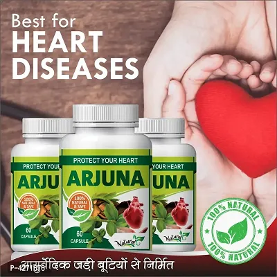 Arjuna Tea Herbal Capsules For Improving Muscle Function 100% Ayurvedic (180 Capsules)