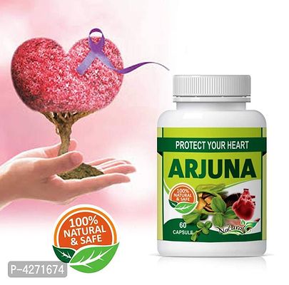 Arjuna Tea Herbal Capsules For Improving Muscle Function 100% Ayurvedic (60 Capsules)-thumb0