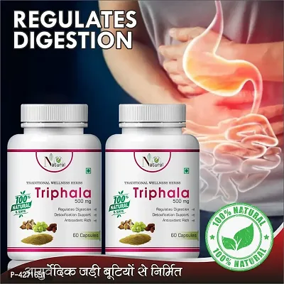 Triphala Herbal Capsules For May Aid Weight Loss 100% Ayurvedic (120 Capsules)