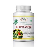Ashwagandha Herbal Capsules For Reduces Cortical Levels 100% Ayurvedic (60 Capsules)-thumb1