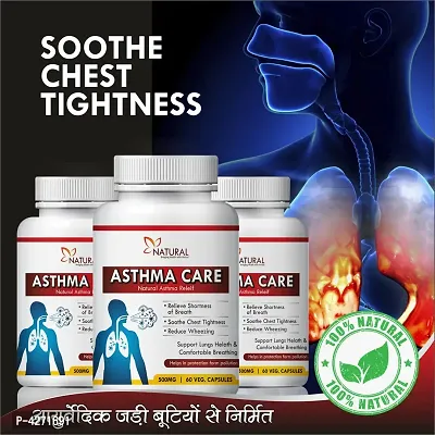 Asthama Care Herbal Capsules For Help In Asthma Problems 100% Ayurvedic (180 Capsules)