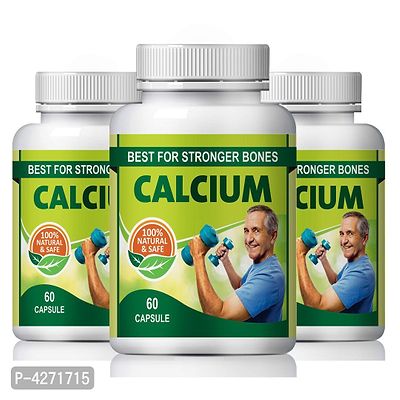 Calcium Herbal Capsules For Prevents Premenstrual Depression 100% Pure Ayurvedic (180 Capsules)-thumb2