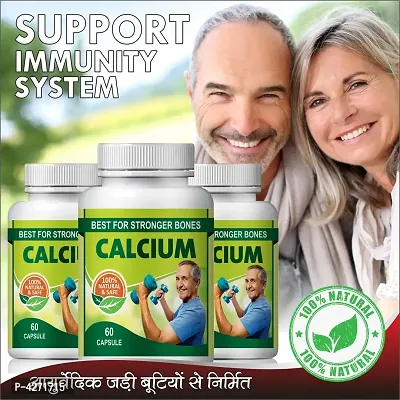 Calcium Herbal Capsules For Prevents Premenstrual Depression 100% Pure Ayurvedic (180 Capsules)-thumb0