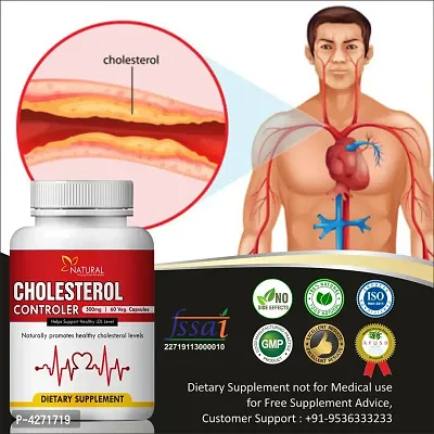 Cholestrol Controller Herbal Capsules For Helps To Control Cholestrol Level 100% Ayurvedic (60 Capsules)-thumb0
