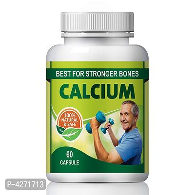 Calcium Herbal Capsules For Prevents Premenstrual Depression 100% Pure Ayurvedic (60 Capsules)-thumb2