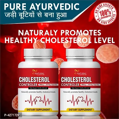 Cholestrol Controller Herbal Capsules For Helps To Control Cholestrol Level 100% Ayurvedic (120 Capsules)