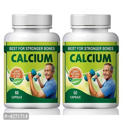 Calcium Herbal Capsules For Prevents Premenstrual Depression 100% Pure Ayurvedic (120 Capsules)-thumb2