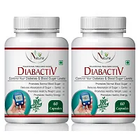 Diabactive Herbal Capsules For Powerful Blend Of Natural Herbs 100% Ayurvedic (120 Capsules)-thumb1