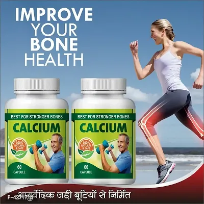Calcium Herbal Capsules For Prevents Premenstrual Depression 100% Pure Ayurvedic (120 Capsules)-thumb0