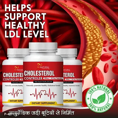 Cholestrol Controller Herbal Capsules For Helps To Control Cholestrol Level 100% Ayurvedic (180 Capsules)-thumb0