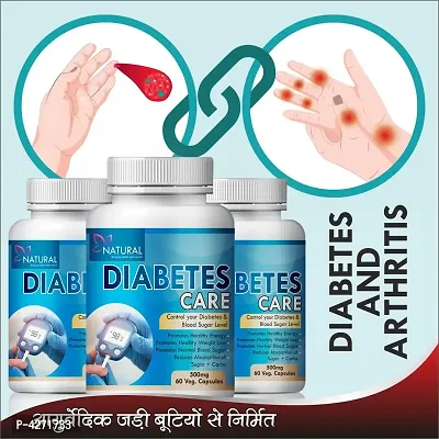 Diabetes Care Herbal Capsules For Minimize Chances Of Heart Attack 100% Ayurvedic (180 Capsules)