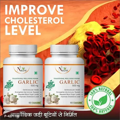 Garlic Herbal Capsules For Regulate Blood Sugar Leve 100% Ayurvedic (120 Capsules)