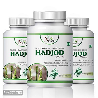 Hadjod Herbal Capsules For Bone Support 100% Ayurvedic (180 Capsules)-thumb2