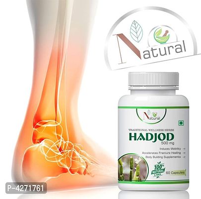 Hadjod Herbal Capsules For Bone Support 100% Ayurvedic (60 Capsules)-thumb0