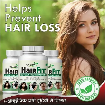 Hair Fit Herbal Capsules For Growing New Hairs 100% Ayurvedic (180 Capsules)