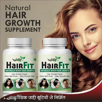 Hair Fit Herbal Capsules For Growing New Hairs 100% Ayurvedic (120 Capsules)