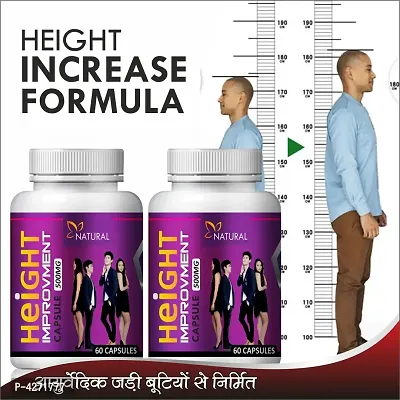 Height Improvement Herbal Capsules For Increases Vitality 100% Ayurvedic (120 Capsules)
