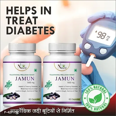 Jamun Herbal Capsules For Cleansing The Digestive System 100% Ayurvedic (120 Capsules)