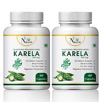 Karela Herbal Capsules For Helps You Get A Glowing Skin 100% Ayurvedic (120 Capsules)-thumb1