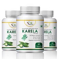 Karela Herbal Capsules For Helps You Get A Glowing Skin 100% Ayurvedic (180 Capsules)-thumb1
