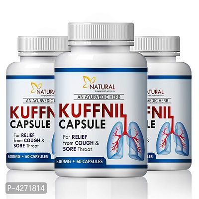 Kuffnill Herbal Capsules For Helps To Reduce Cough Problem 100% Ayurvedic (180 Capsules)