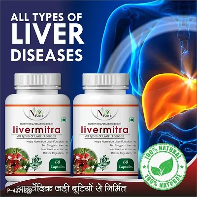 Livermitra Herbal Capsules For Improving Liver System 100% Ayurvedic (120 Capsules)