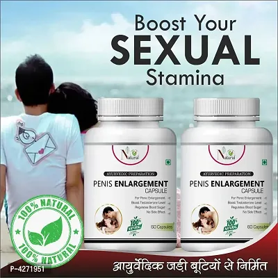 Penis Enlargement Herbal Capsules For Increase Your Strength 100% Ayurvedic (120 Capsules)