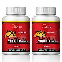 Power Capsules Herbal Capsules For Increase Stamina 100% Ayurvedic (120 Capsules)-thumb1