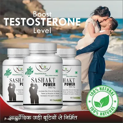 Sashakt Power Herbal Capsules For Increase Male Power 100% Ayurvedic (180 Capsules)