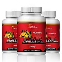 Power Capsules Herbal Capsules For Increase Stamina 100% Ayurvedic (180 Capsules)-thumb1