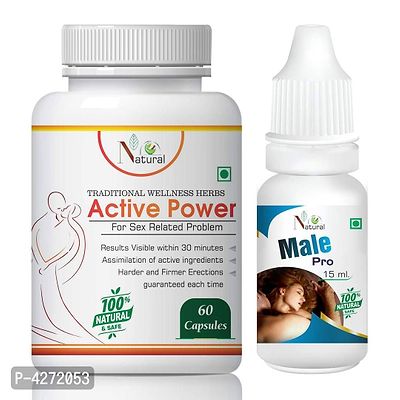 Active Power  Male Pro Oil For Stamina Plus Capsules And Oil (60 Capsules + 15 Ml)-thumb2