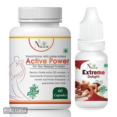 Active Power  Extreme Delight For Best Sex Capsules And Oil For Men Long Time Sex (60 Capsules + 15 Ml)-thumb2