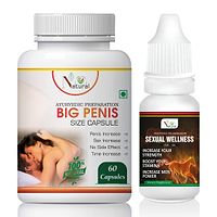 Big Penis Size Capsules & Sexual Wellness Oil For Sex Booster Capsules And Oil For Male (60 Capsules + 15 Ml)-thumb1