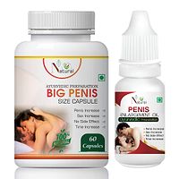 Big Penis Size Capsules  Penis Enlargement Oil For Penis Growth Capsule And Oil (60 Capsules + 15 Ml)-thumb1