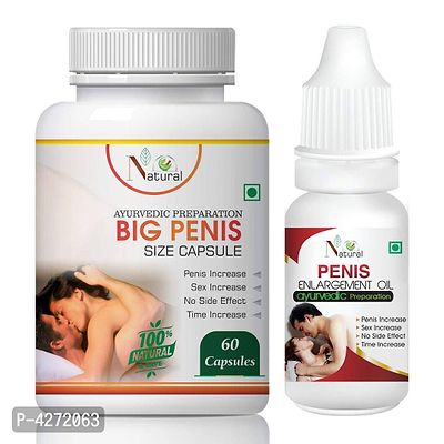Big Penis Size Capsules  Penis Enlargement Oil For Penis Growth Capsule And Oil (60 Capsules + 15 Ml)-thumb2