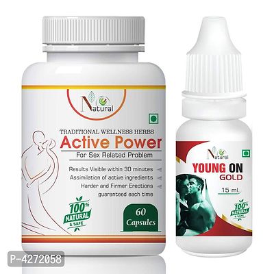 Active Power  Young On Gold For Hammer Of Thor Sex Capsule For Men Oil (60 Capsules + 15 Ml)-thumb2