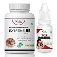 Extreme 303 Capsules  Penis Enlargement Oil For Long Penis Power Oil And Capsule For Men (60 Capsules + 15 Ml)-thumb1