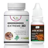 Extreme 303 Capsules & Sexual Wellness Oil For Sex Capsule And Oil For Men Long Time Erection (60 Capsules + 15 Ml)-thumb1