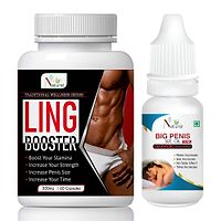Ling Booster Capsule  Big Penis Size Oil For Sex Stamina Ayurvedic Oil And Capsule For Men (60 Capsules + 15 Ml)-thumb1