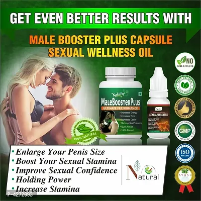 Male Booster Plus Capsules  Sexual Wellness Oil For Dabur Shilajit Capsule And Oil For Sex (60 Capsules + 15 Ml)