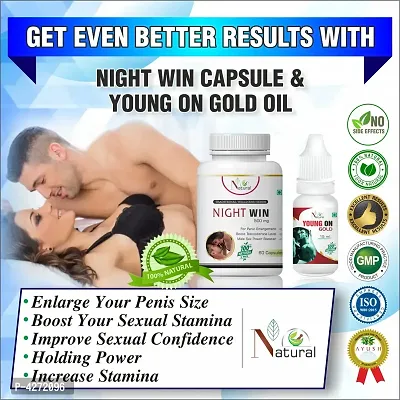 Night Win Capsule  Young On Gold Oil For Sex Time Increase Oil Or Capsules For Men (60 Capsules + 15 Ml)-thumb0