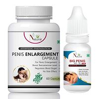 Penis Enlargement Capsules & Big Penis Size Oil For Ayurvedic Capsules And Oil For Sex For Long Time (60 Capsules + 15 Ml)-thumb1