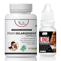 Penis Enlargement Capsules & Ling Booster Oil For Hammer Of Thor Sex Capsule And Oil For Men Ling Long (60 Capsules + 15 Ml)-thumb1