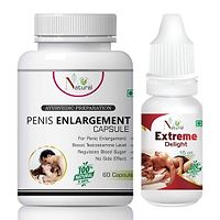 Penis Enlargement Capsules & Extreme Delight Oil For Sex Capsule And Oil For Men Long Time Erection (60 Capsules + 15 Ml)-thumb1