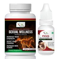 Sexual Wellness Capsules  Penis Enlargement Oil For Quick Action Sex Oil And Capsules (60 Capsules + 15 Ml)-thumb1