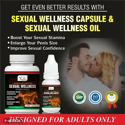 Sexual Wellness Capsules  Sexual Wellness Oil For Sex Capsules And Oil (60 Capsules + 15 Ml)