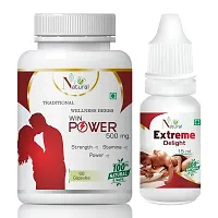 Win Power Capsules  Extreme Delight Oil For Big Penis Capsule And Oil (60 Capsules + 15 Ml)-thumb1