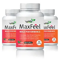 Max Feel Ayurvedic Capsules For Premature Ejaculation 100% Herbal Pack Of 3-thumb1