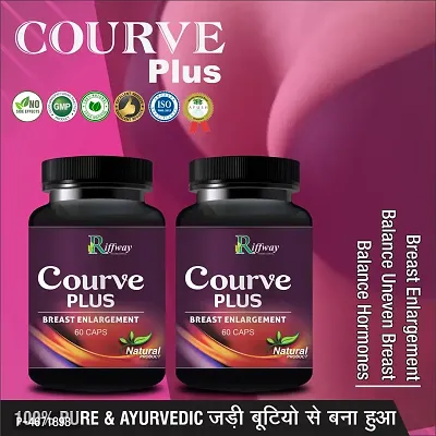 Curve Plus Herbal Capsule For Works As A Natural Conditioner To Revitalize Hair 100% Ayurvedic Pack Of 2